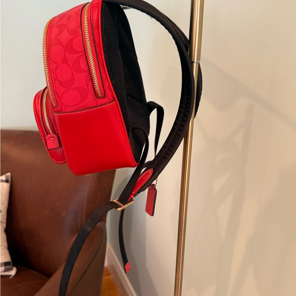 Coach Mini Signature Red Backpack-Authentic - Picture 13 of 16